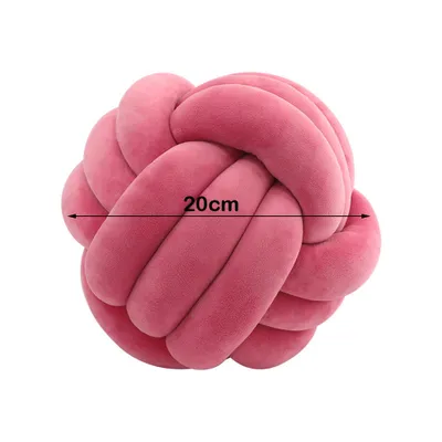Produktbild von CANDeal 20cm Knotenkissen, Geknotetes Kissen für Sofa, Bett, Dekorat, Zierkissen Knoten, Knoten-Ball-Kissen
