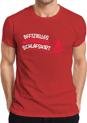 Produktbild von Offizielles Weihnachts-Schlafshirt Christbaum - Weihnachten Xmas Christmas Herren T-Shirt, Rot, XXL