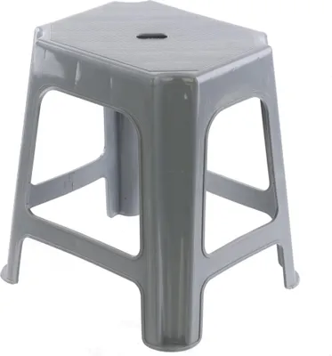 Produktbild von Tritthocker Tragbarer Campinghocker H 42,5 cm LxB 33,5 x41 cm Grau Haus Garten Reise Urlaub, Max 110 kg 243 Lbs Sitzhocker Sitzfläche Plastik Fußstütze Plastikhocker Belastbar Licht Stabil