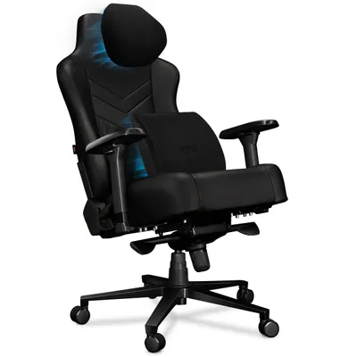 Produktbild von Yumisu 2053 Magnetic – Büro-Gamingstuhl, schwarz, Kunstleder, maximale Tragfähigkeit 150 kg, magnetische Kissen, Drehstuhl, Premium