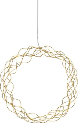 Produktbild von LED-Dekoleuchte Curly Dewdrops, Metall, messingfarben