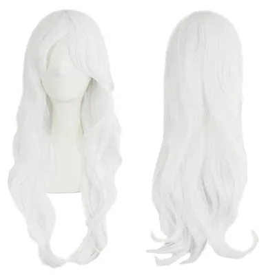 Produktbild von Perücke Cosplay 70 cm lockig hohe-Temperatur Faser weiß