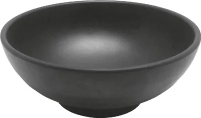 Produktbild von Q SQUARED NYC Black Line Schüssel, 950 ml, Ø 19 cm, H 8 cm, Melamin, schwarz matt