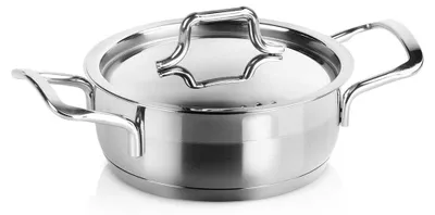 Produktbild von Orion Kleiner Edelstahl-Stieltopf mit Deckel, Induktion, 14cm