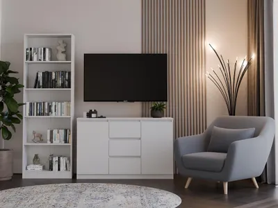 Produktbild von Kommode modern 2 Türen 3 Schubladen funktionales Design
