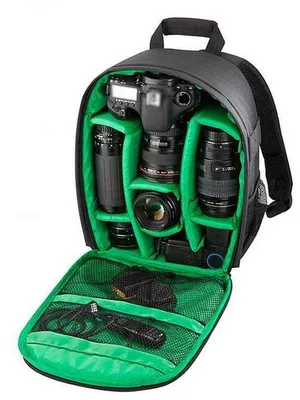 Obrázok produktu pre Taška na fotoaparát pre digitálne zrkadlovky, malá a kompaktná, zelená, pre modely Nikon D3200, D3100, D5200, D7100.