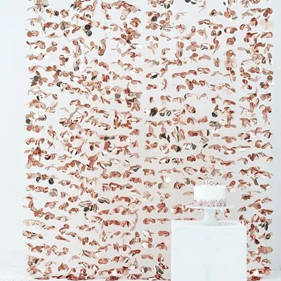 Zdjęcie produktu dla Dekoracja wisząca na imprezę, różowe złoto, 1,7 m x 2 m, tło do zdjęć