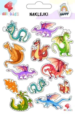 Produktbild von Aufkleber für Kinder Drachen 100x150 mm All4Kids