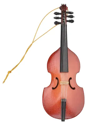Produktbild von Miniatur-Bass-Hängeornament aus Lindenholz, elegante Hängeornament-Dekoration für das Bücherregal zu Hause