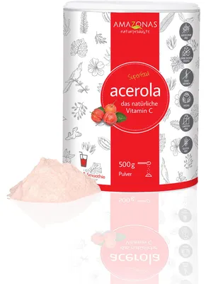 Produktbild von AMAZONAS Acerola Pulver, 500 g Pulver