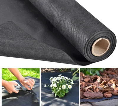 Produktbild von Gartenvlies 0,9x15m 60g/m² schwarz Unkrautvlies Garten Vlies