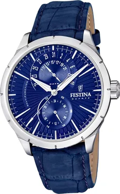 Immagine prodotto di Festina orologio da uomo in pelle F16573/7 orologio da polso analogico blu retrò D2UF16573/7