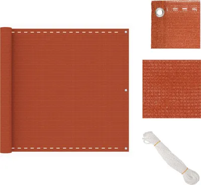 Produktbild von vidaXL Balkon-Sichtschutz Orange 90x500 cm HDPE -  Sonnenschirme & Sonnenschutze