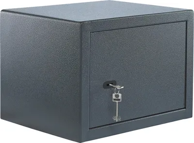 Produktbild von Burgwächter Tresor mit Schlüssel - Möbeltresor Pure Safe PS 130 K - Mini Tresor für Wand und Bodenbefestigung, Stahl anthrazit