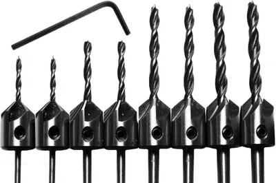 Immagine prodotto di Set di 8 punte per legno con parte svasata (3-6 mm)