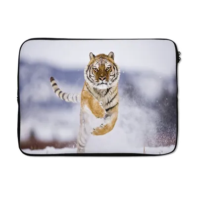 Produktbild von MuchoWow® Laptop Hülle 14 ZollSibirischer Tiger Laptoptasche - Laptoptasche - Stoßsicher - Schutzhaube