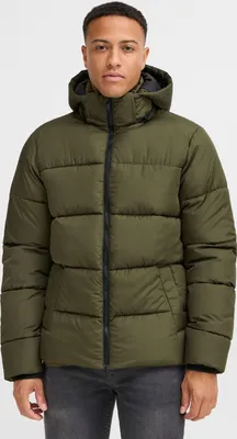 Produktbild von Blend BHZipke Herren Steppjacke Winterjacke Jacke mit abnehmbarer Kapuze hohem Kragen Kinnschutz Eingrifftaschen Label-Details Regular fit