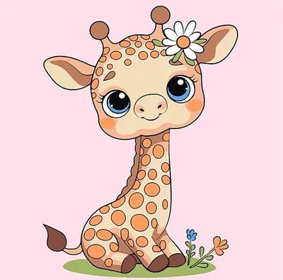 Produktbild von Malen nach Zahlen – Giraffe 25 x 25 cm – Qbee