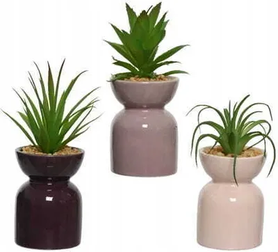 Immagine prodotto di Pianta artificiale decorativa verde in vaso 22x8x8 cm