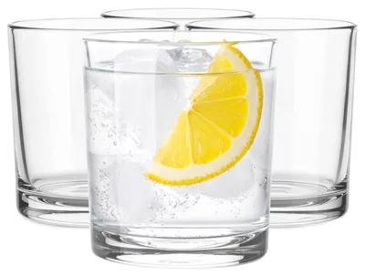 Wasserglas 160 ml, 4er-Set, rund, transparent, spülmaschinengeeignet