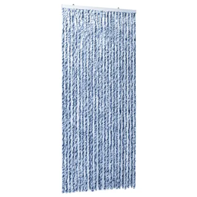 Produktbild von Fliegenvorhang Blau und Weiß 100x230 cm Chenille