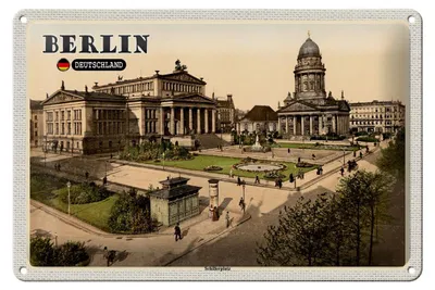 Produktbild von Blechschild Städte Berlin Schillerplatz Architektur 30x20cm