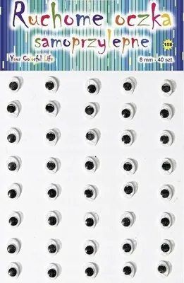 Image de Yeux mobiles autocollants, 8mm, 40pcs