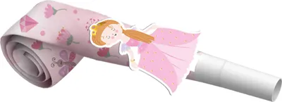 Produktbild von Folat Partytröten Pretty Princess, 6 Stück, etwa 28 cm lang