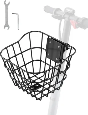 Immagine prodotto di VEVOR cestino anteriore per bicicletta 245x215x180 mm, carico massimo 9 kg, cestino da manubrio in acciaio massiccio, cestino per bicicletta/accessori per monopattino