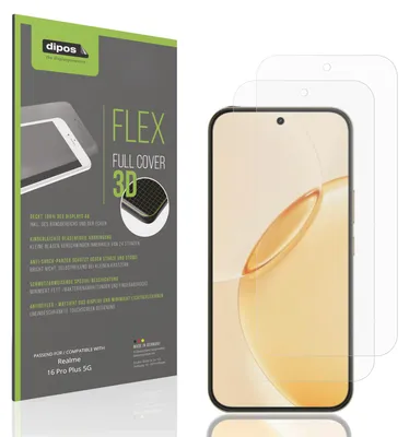 Image de 2x Full Cover mat Film pour Realme 16 Pro Plus 5G Film de protection ecrán