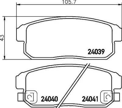 Produktbild von HELLA Bremsbeläge Satz Hinten Bremsklötze für SUZUKI IGNIS II 8DB 355 012-331