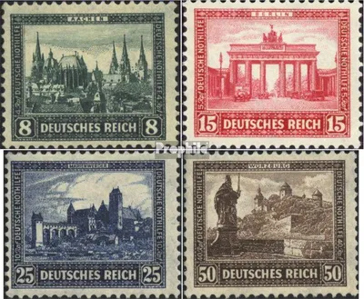 Produktbild von Briefmarken Deutsches Reich 1930 Mi 450-453 (kompl.Ausg.) mit Falz Nothilfe:Bauwerke