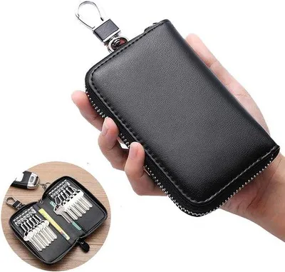Produktbild von Automobilensleutelhalter mit 12 Haken für Damen und Herren - unisex Autoschlüsselportemonnaie