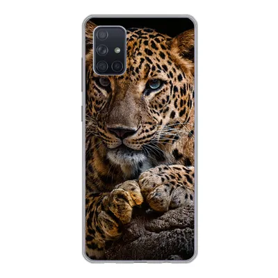 Produktbild von MuchoWow® Handyhülle Schutzhülle Hülle für Samsung Galaxy A71 Wildtiere - Panther - Porträt - Schwarz - Tiere Silikon Softcase Handy Hülle - Kartenbesitzer