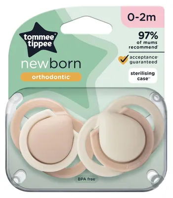 Produktbild von Tommee Tippee 2er Beruhigungssauger Newborn 0+