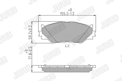 Produktbild von JURID Bremsbeläge Satz Vorne für LEXUS IS II (GSE2, ALE2, USE2) 572620J