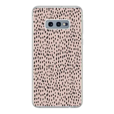 Produktbild von MuchoWow® Handyhülle Schutzhülle Hülle für Samsung Galaxy S10e Polka dots - Rosa - Schwarz Silikon Softcase Handy Hülle - Handy