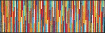 Produktbild von wash+dry Mikado Stripes, Dekorative Fußmatte, Drinnen, Rechteckig, Mehrfarbig, Muster, 750 mm
