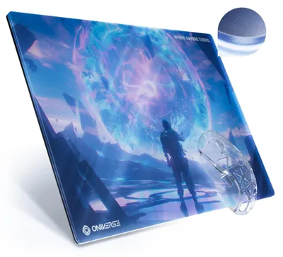 Image de Oniverse Glasspad, Multicolore, Illustration, Verre trempé, Tapis de souris gaming