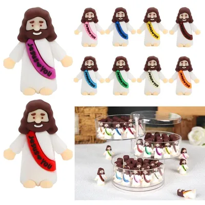 10 Mini-Jesusfiguren – religiöse Geschenke für Kinder, Taufdekoration
