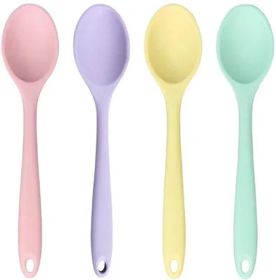 Produktbild von Silikon-Serviettenlepel-Set, 4-teilig, hitzebeständig, für Kinder.