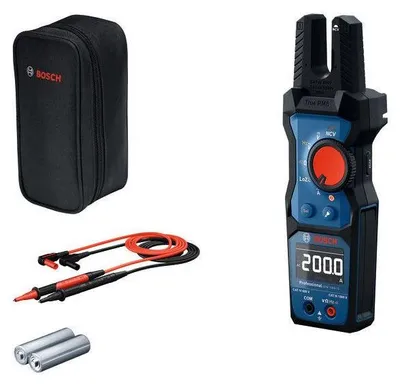 Produktbild von Gabelmultimeter BOSCH PROFESSIONAL GFM 1000-15, 1000 V, Inkl. MS 90 Professional & Tasche, berührungslose AC-Strommessung