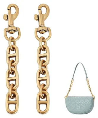 Produktbild von 2 STK Taschen Verlängerungsketten Legierungs 12cm Antik Goldene Crossbody Schultertaschenriemen Verlängerungsketten Mit Drehbarer Augenschraube Karabinerhaken Für Taschenriemen