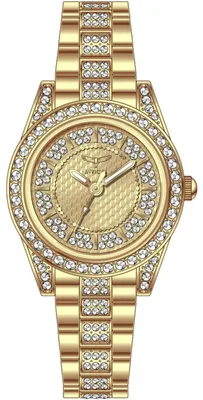 Productafbeelding van Invicta Wildflower 69063 - Dameshorloge - Quartz uurwerk - Metaal met goudkleurige wijzerplaat - 32 mm