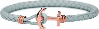 Produktbild von Paul Hewitt Lederarmband hellgrau rosé