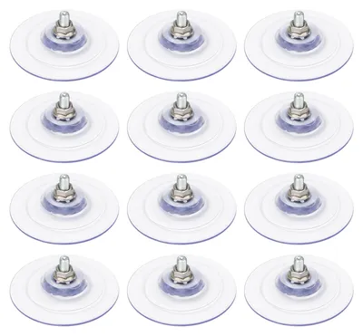 12 PVC-Saugnäpfe M8 Ø 85 mm mit Edelstahlmuttern