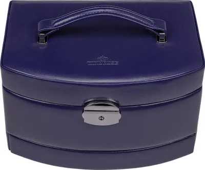 Image de WINDROSE boîte à bijoux Merino Moda Jewelry Box Dark Blue bleu marine