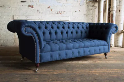 Zdjęcie produktu dla Chesterfield Couch xxl big sofa couchen samt leder polster sofas blau