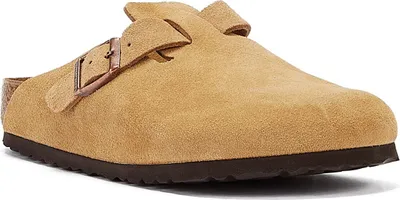 Immagine prodotto di Zoccoli Birkenstock Boston in pelle scamosciata Crema Latte