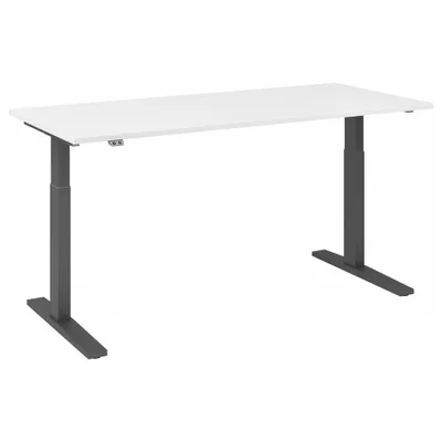 Zdjęcie produktu dla Biurko z regulacją wysokości XMKA | 2-silniki | 120-180 cm | elektryczne | białe, kolor ramy:grafit, rozmiar blatu:180 x 80 cm